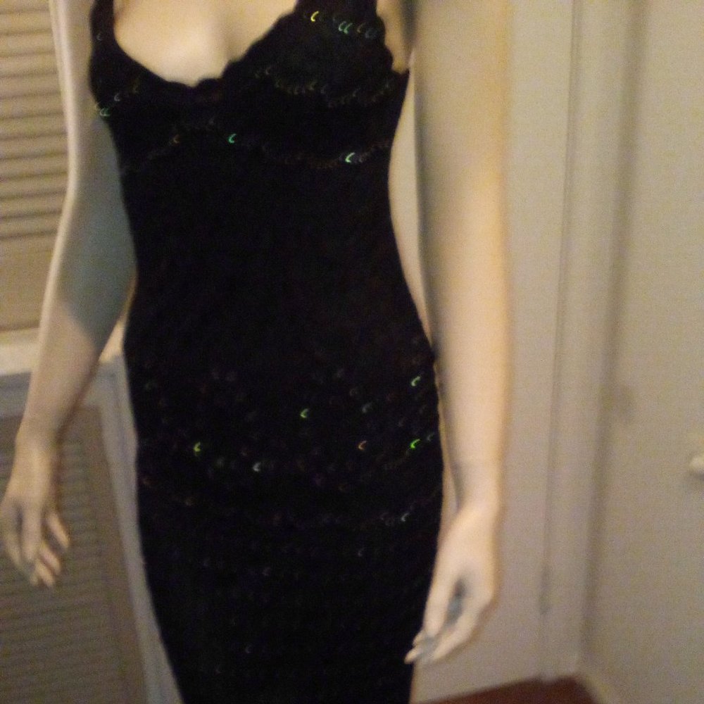 Joanna USA, Black Knit 2 Piece Skirt & Top, Size S/M